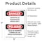 Signmission Smoking In Designated Areas Only Bilingual, 5 in W x Rectangle, Vinyl Decal OS-2PACK-DS-D-57-VS-1574 - alternate 6